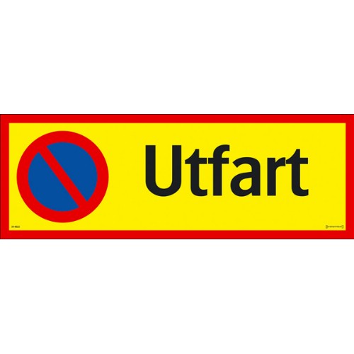 Skylt parkering förbjuden utfart